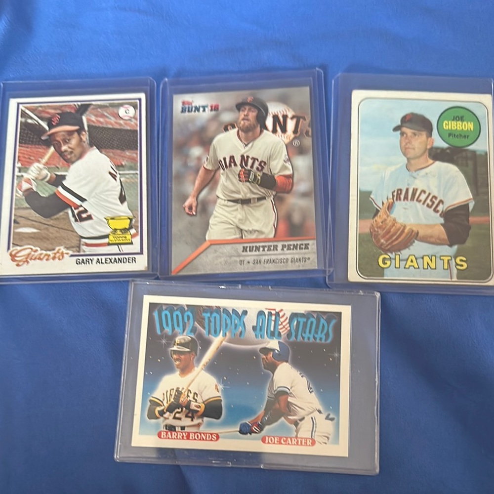 San Francisco Giants Vintage 4 Card Lot